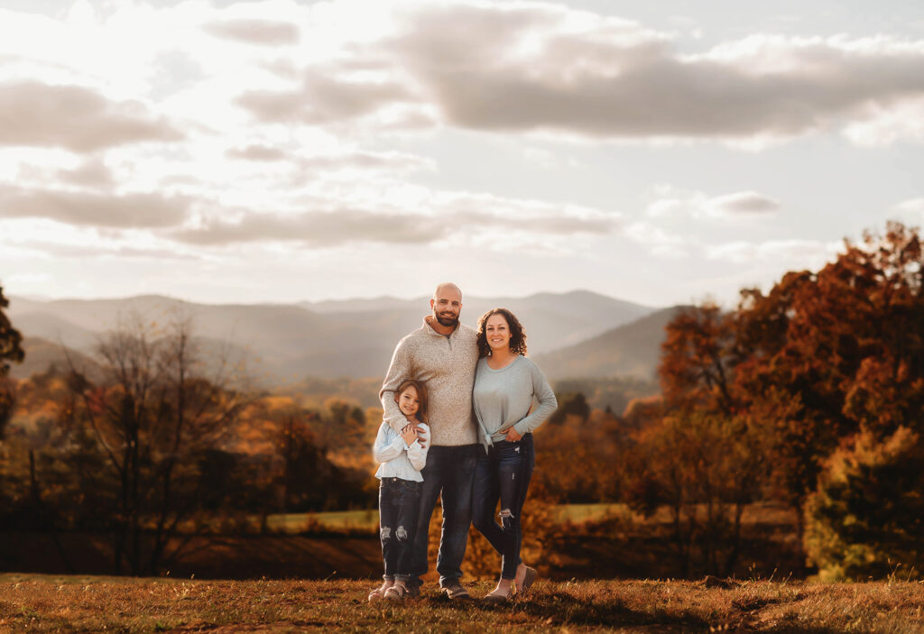  Family poses together for their Family Portraits in Asheville after reviewing Family Photo Locations in Asheville. 