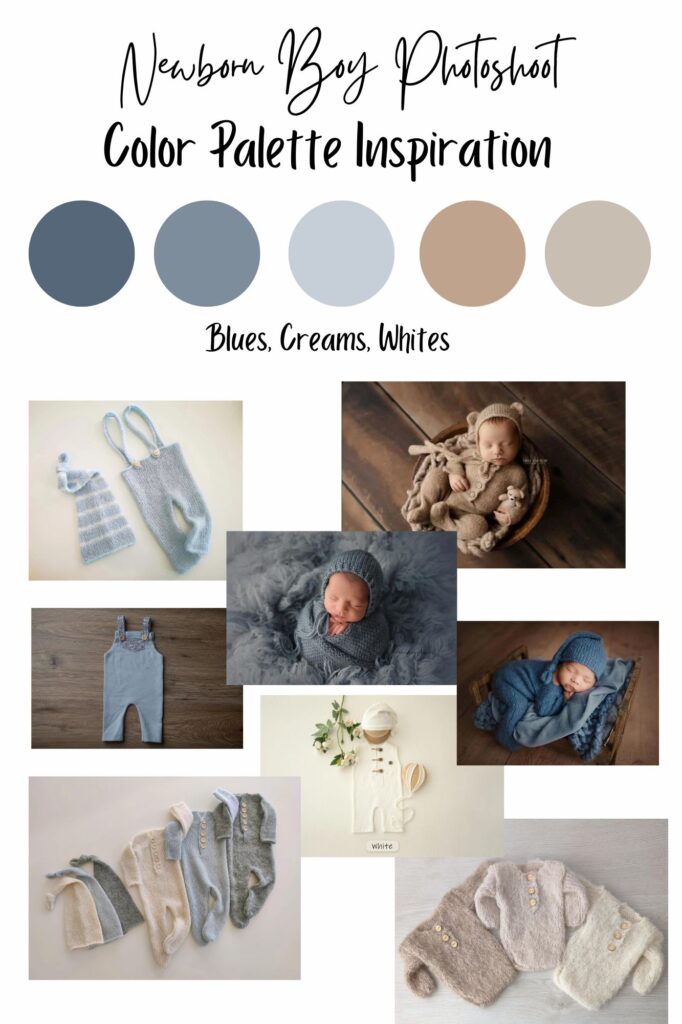 Newborn Baby Boy Session Color Palette Inspiration